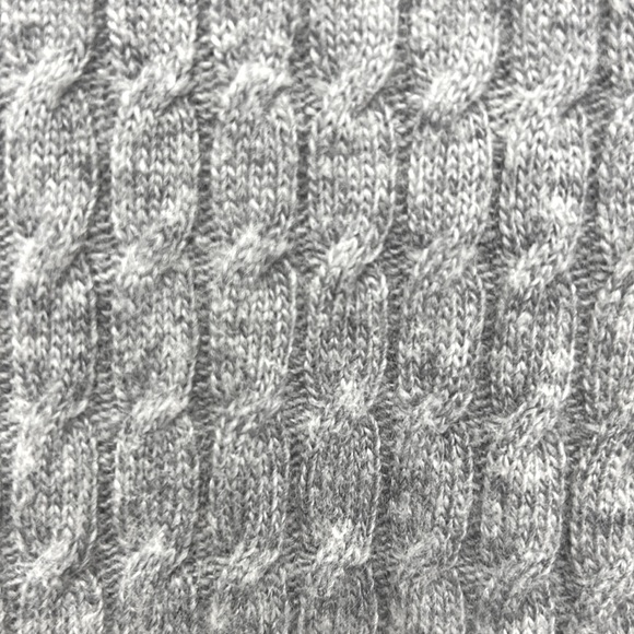 Slate & Stone Cable Knit Polo Sweater Wool Angora Blend Stretchy 1/4 Button Up L - Picture 4 of 10